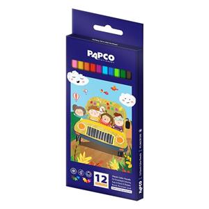 مداد رنگی 12 رنگ پاپکو مدل PS-26LCB1206 کد 1040