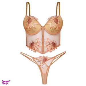 ست شورت و سوتین زنانه برتا مدل فنردار کد 5128-6080-LC رنگ گلبهی