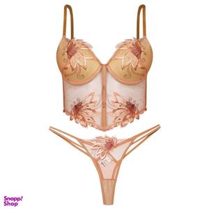 ست شورت و سوتین زنانه برتا مدل فنردار کد 5128-6080-LC رنگ گلبهی
