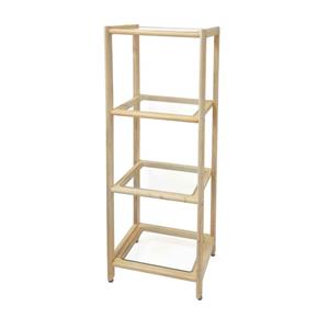کتابخانه چوبی سه طبقه استند چوبی کد tir052