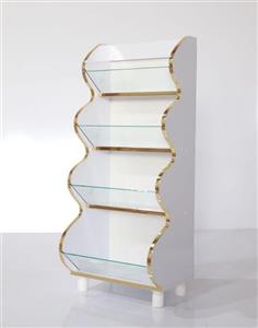 استند حبوبات 4 طبقه آبشاری نوار لبه طلایی MDF