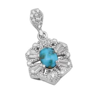 گردنبند فیروزه نیشابوری نقره زنانه طرح سمیرا