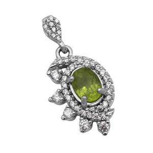 گردنبند زبرجد الماس تراش نقره زنانه طرح ارغوان