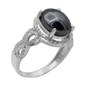 انگشتر حدید صینی نقره زنانه طرح میناحکاکی