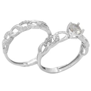 حلقه و پشت حلقه نقره زنانه طرح آیه