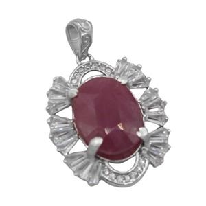 گردنبند یاقوت سرخ الماس تراش نقره زنانه طرح نورجهان