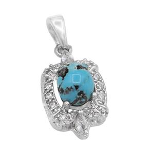 گردنبند فیروزه نیشابوری نقره زنانه طرح سارا