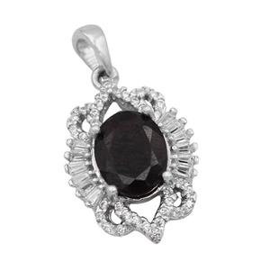 گردنبند گارنت الماس تراش نقره زنانه طرح عطرین