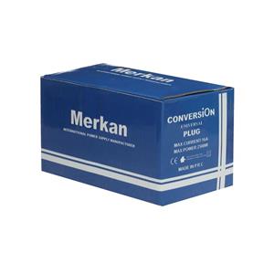 مبدل پریز 3 به 2 مرکان Merkan Universal AC Adapter جعبه 20 عددی