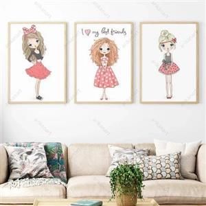 تابلو اتاق کودک طرح فرشته ها کد 8723