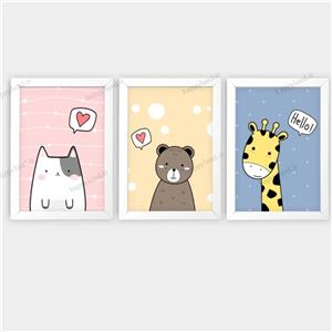 تابلو کودک هپی لند طرح حیوانات نقاشی 141