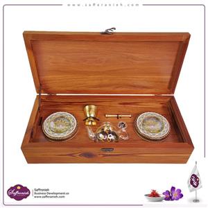 جعبه هدیه زعفران مدل آریان (ظروف جعبه)