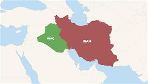 فوتیج نقشه ایران و عراق بصورت بزرگ نمایی  ،استوک ویدیو