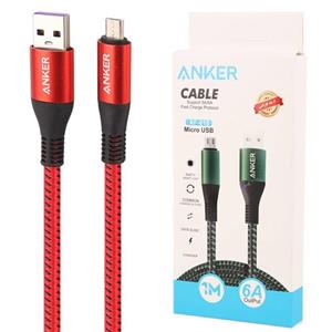 کابل میکرو یو اس بی فست شارژ Anker AF-010 6A 1m