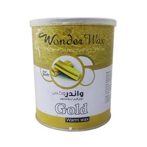 موم کنسروی اپیلاسیون طلا واندر وکس Wonder wax gold warm wax 