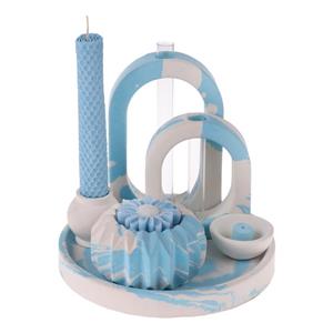 ست ۷ تکه دکوری بتنی مدل ست رومیزی طرح خورشیدی