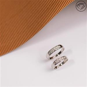 حلقه ست نقره نگین لوزی مدل GA-8015