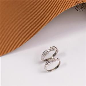 حلقه ست نقره تک نگین مدل GA-8013