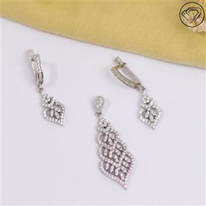 نیم ست نقره طرح کاج مدل GA-7010 