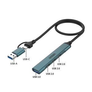 هاب 4 پورت USB A 3.0 و USB-C  اونتن مدل OTN-UCA9703