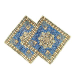کاور کوسن ترمه مدل مربع طرح مجنون بسته ۲ عددی