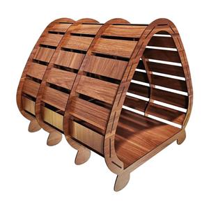 جای خواب سگ و گربه مدل لانه چوبی کد B98