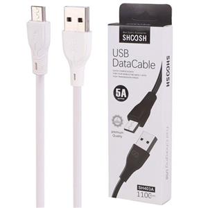کابل میکرو یو اس بی فست شارژ Shoosh SH403A 5A 1.1m