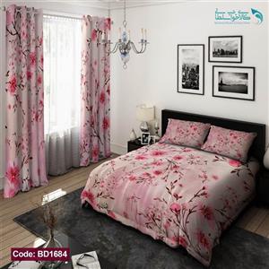 روتختی طرح شکوفه صورتی دونفره کد BD1684
