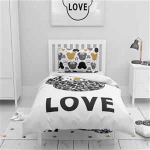 روتختی اتاق کودک طرح love سایز یکنفره کد A3891