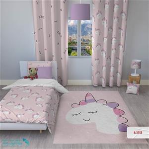 روتختی اتاق کودک طرح تکشاخ خوابالو سایز یکنفره کد A3153