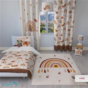 روتختی اتاق کودک طرح رنگین کمان پاییزی سایز یکنفره کد A4124