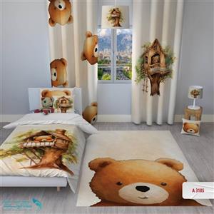 روتختی اتاق کودک طرح خرس تدی سایز یکنفره کد A3185