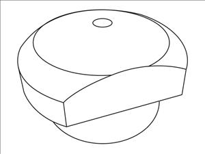 کلاهک پی وی سی قارچی سایز110 برند پارس پلاست 