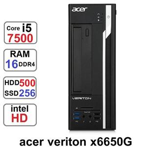 مینی کیس Acer Veriton X6650g i5 7500 16GB 512GB+256GB SSD  intel
