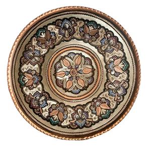 دیس مسی مدل میناکاری لب کنگره ای سیاه قلم کد 0186