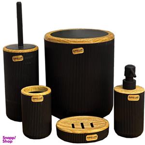 ست سرویس بهداشتی 5 پارچه امپرلند مدل طرح چوب کد RM593