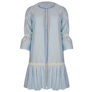 مانتو زنانه مدل 100052524 چین دار رنگ آبی