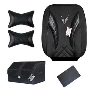 روکش صندلی سوشیانت مدل تورنتو مناسب برای پژو 405 و پرشیا به همراه پشت گردنی و دور فرمان و باکس صندوق