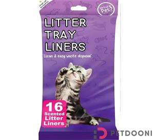 لاینر خاک گربه معطر World of Pets بسته 16 عددی