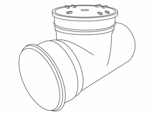 سه راه بازدید پی وی سی سایز 110 برند یزدان