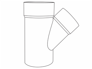 سه راه تبدیلی 45 درجه پی وی سی سایز 45 * 63 * 90 برند یزدان