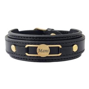 دستبند طلا 18 عیار مردانه لیردا مدل اسم مانی کد 6688