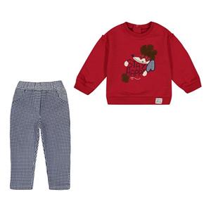 ست سویشرت و شلوار نوزادی ایندیگو مدل 23133