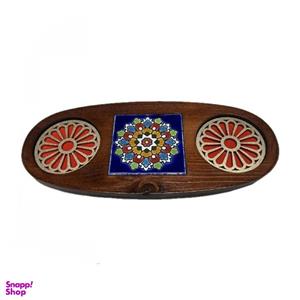 زیرلیوانی چوب و سفال مدل همراز کد 25