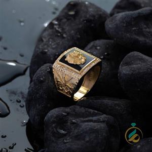 انگشتر طلا مردانه نگین دار