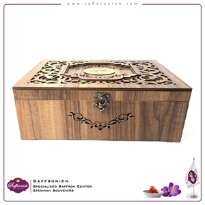 جعبه پذیرایی MDF گره چینی همراه با زیرلیوانی مدل فروزان کد 46