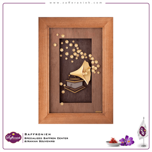 تابلو طلا مدل گرامافون ابعاد: 35×50 سانتیمتر کد 89