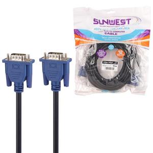 کابل VGA 3 6 سان وست Sunwest طول 10 متر