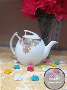 قوری چینی تقدیس گل برجسته کد 1170