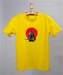 تیشرت بیسیک مردانه و زنانه مدل One-armed Wolf red sun 2